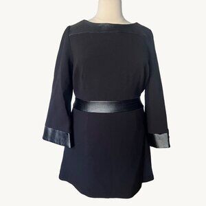 Revolve x Toccin size 20 Black Long Sleeve Plus Size Back Zip A-Line Mini Dress
